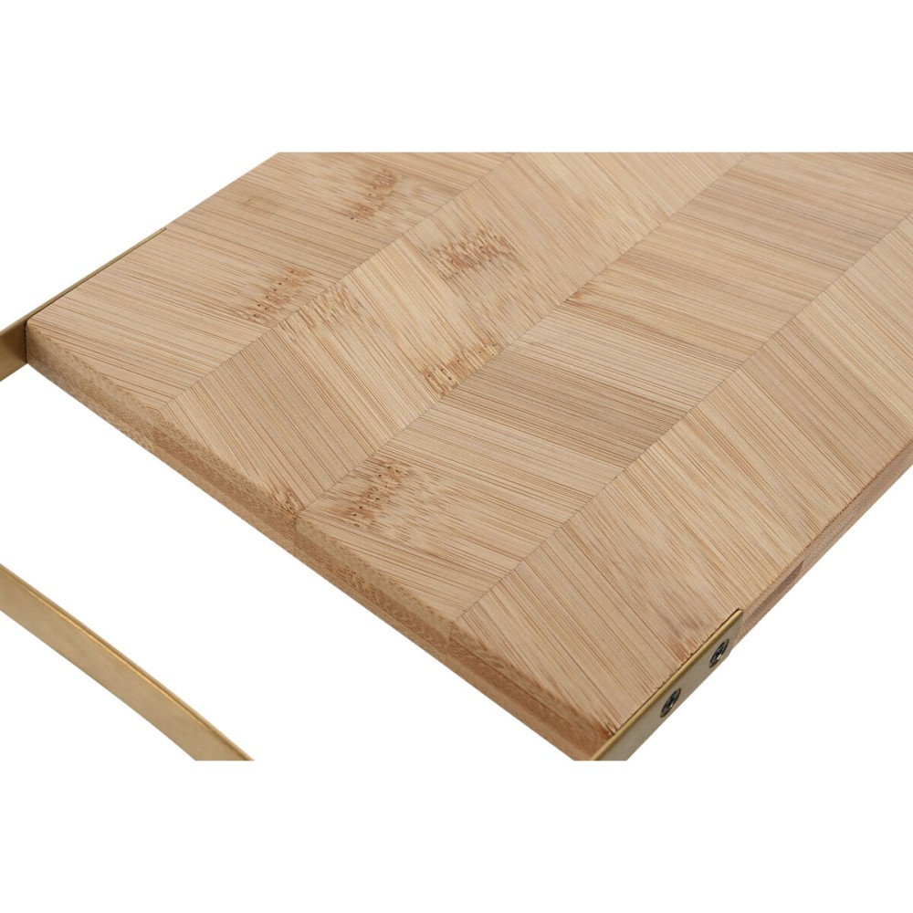 Cutting board Home ESPRIT Golden Natural Metal Bamboo 35,5 x 17,5 x 1,5 cm