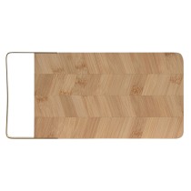 Cutting board Home ESPRIT Golden Natural Metal Bamboo 35,5 x 17,5 x 1,5 cm