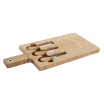 Planche à découper Home ESPRIT Naturel Bambou Acier inoxydable 41 x 18,3 x 2 cm (4 Pièces)