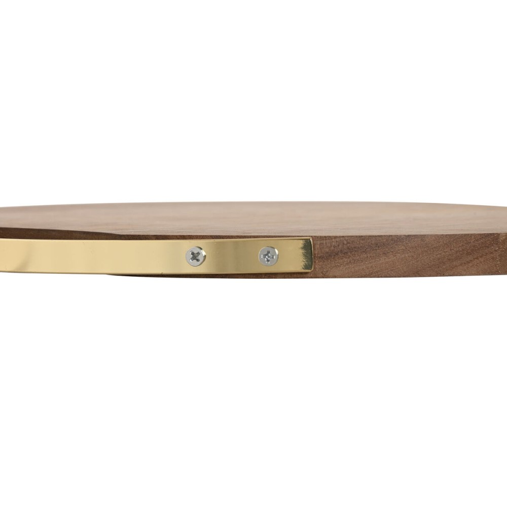 Cutting board Home ESPRIT Golden Natural Metal Acacia 32,3 x 31,3 x 1,4 cm