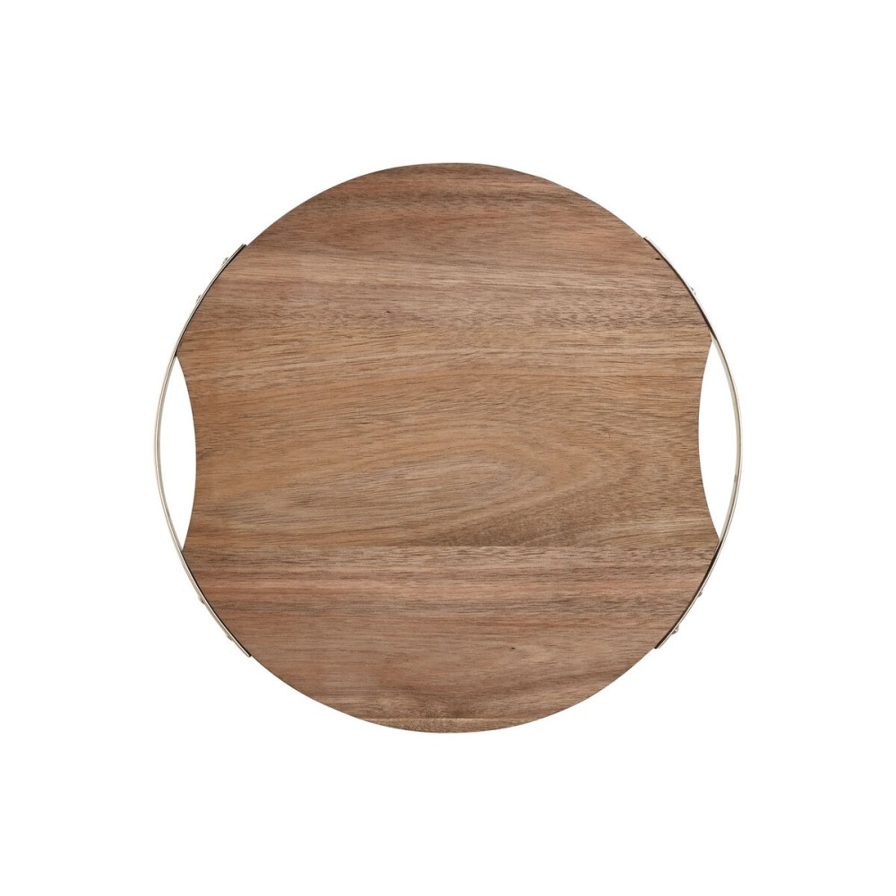 Cutting board Home ESPRIT Golden Natural Metal Acacia 32,3 x 31,3 x 1,4 cm