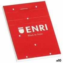 Notepad ENRI Red A7 80 Sheets (10 Units)