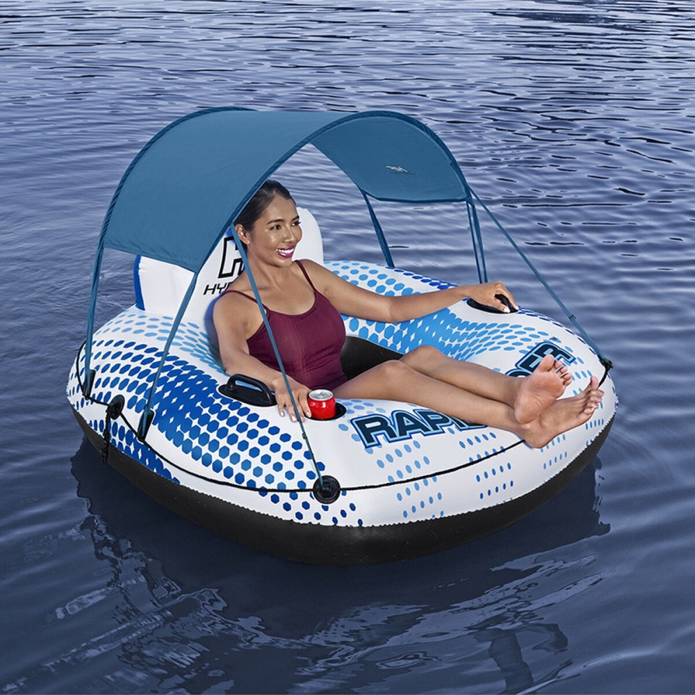 Bestway Bouée Gonflable avec Poignées Rapid Rider avec Parasoleil D137 cm Plage et Piscine 43725