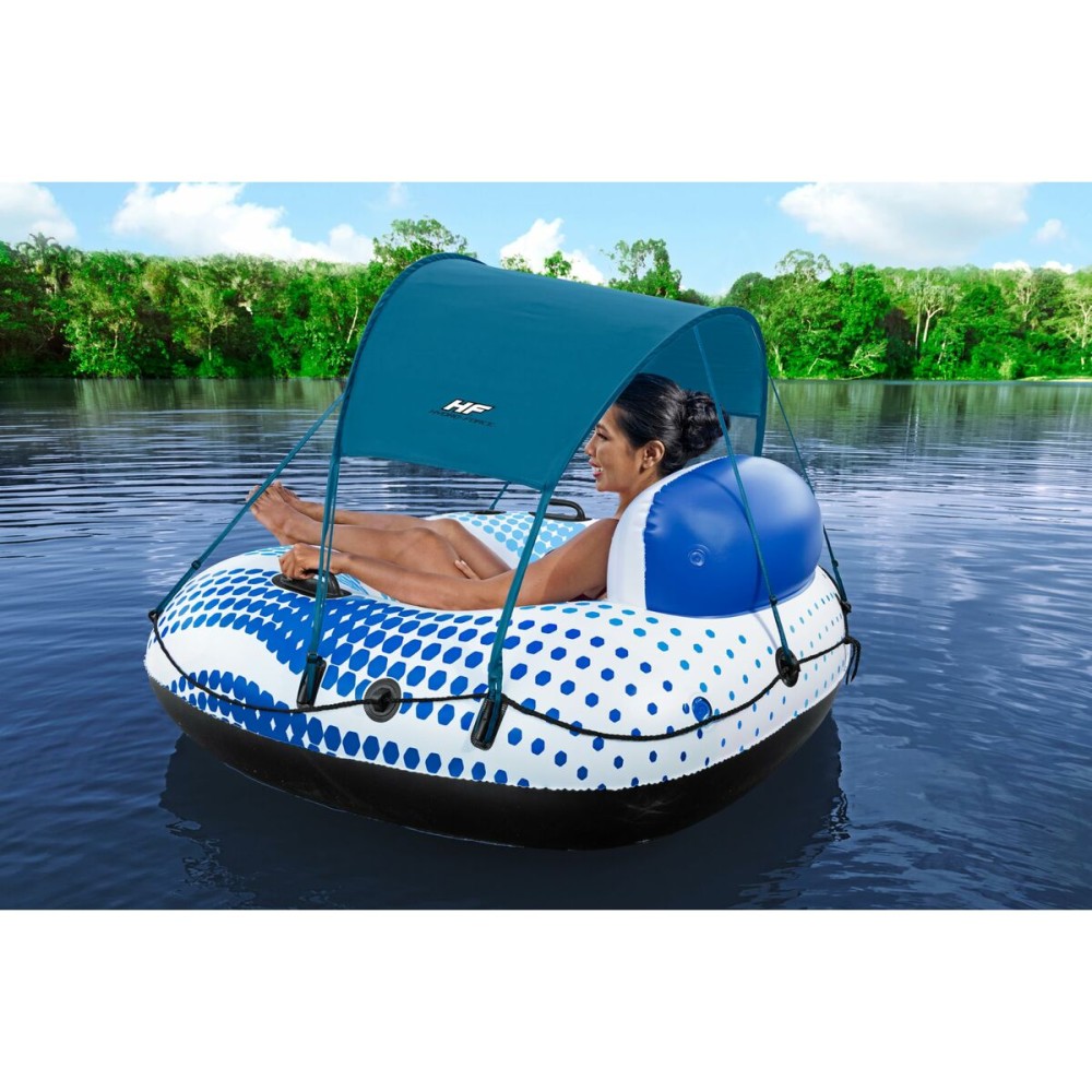 Bestway Aufblasbares Rad mit Handgriffen Rapid Rider mit Sonnenschutz D137 cm Strand und Pool 43725