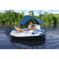 Bestway Bouée Gonflable avec Poignées Rapid Rider avec Parasoleil D137 cm Plage et Piscine 43725