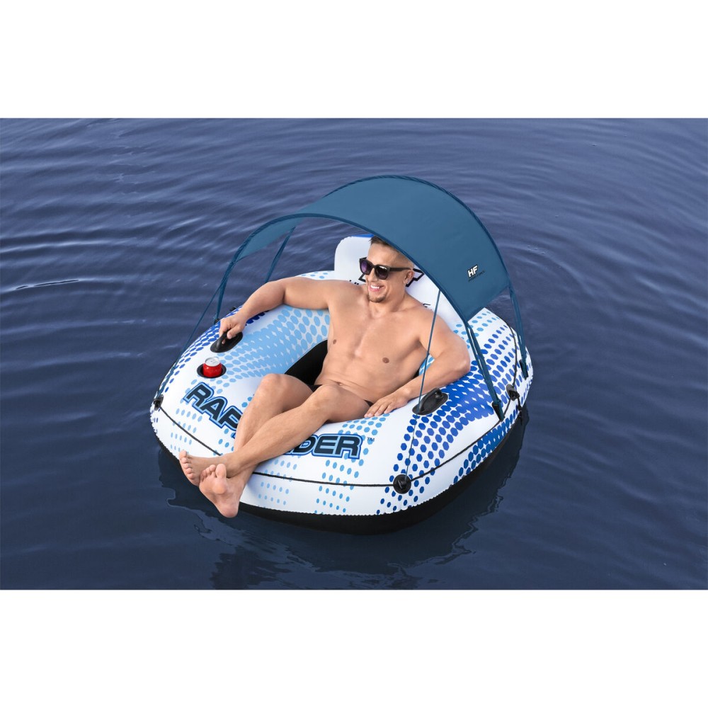 Bestway Bouée Gonflable avec Poignées Rapid Rider avec Parasoleil D137 cm Plage et Piscine 43725