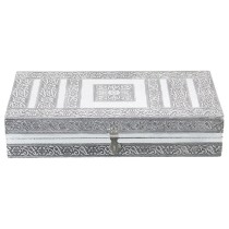 Box-Schmuckkästchen Alexandra House Living Silberfarben Metall 38 x 8 x 20 cm