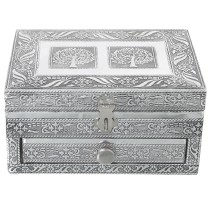 Jewelry box Alexandra House Living Silver Metal 18 x 9 x 13 cm