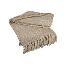 Couverture Romimex Beige Broderie 125 x 150 x 150 cm