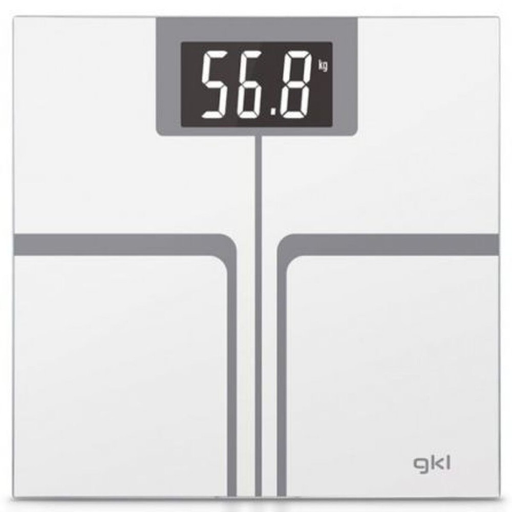 Digitale Personenwaage GKL FITMAX WHITE 200 kg Weiß Polyester