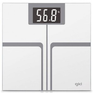 Digital Bathroom Scales GKL FITMAX WHITE 200 kg White Polyester