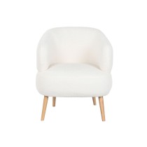 Armchair DKD Home Decor White Natural Wood 70 x 70 x 80 cm