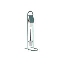 Toilet Roll Holder Home ESPRIT White Turquoise Metal 30 x 16 x 78,5 cm (2 Units)