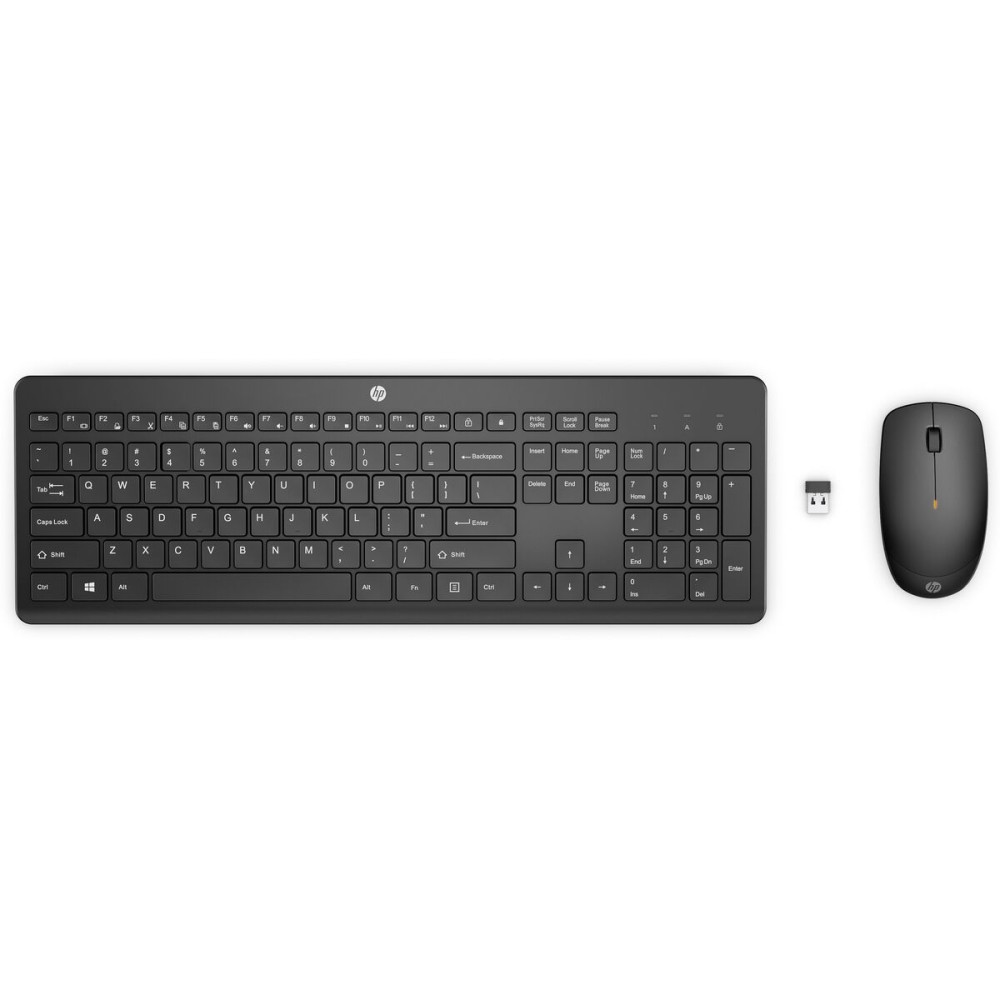 Keyboard and Mouse HP 18H24AA Black QWERTY Qwerty US