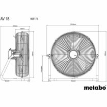 Bodenventilator Metabo AV 18 Weiß