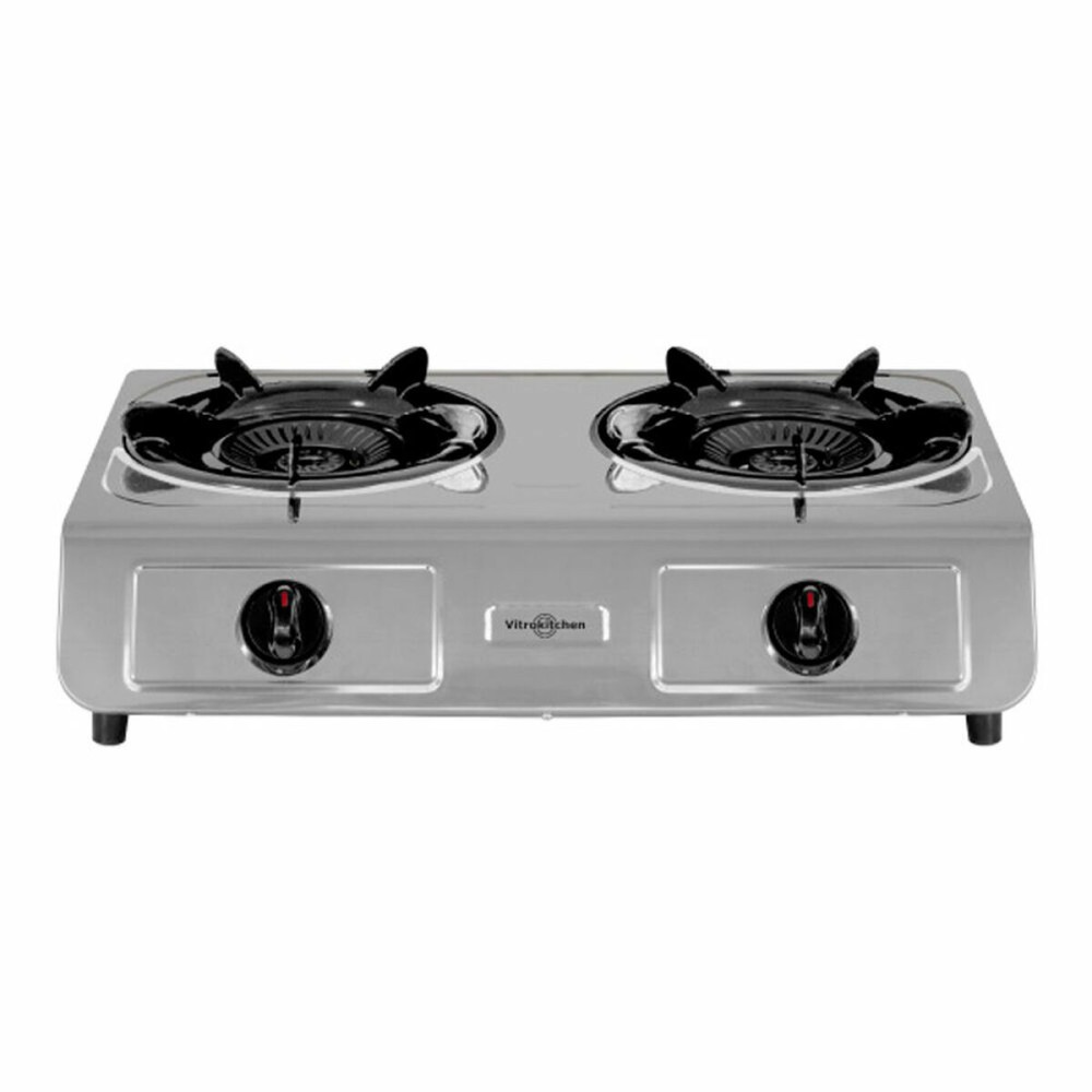 gas stove Vitrokitchen 265IB Black Steel Stainless steel