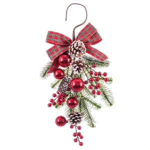 Décorations de Noël Rouge Multicouleur Plastique Ananas 50 cm