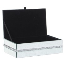 Jewelry box Alexandra House Living Grey Crystal Mirror 22 x 6 x 13 cm