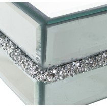 Boîte à bijoux Alexandra House Living Gris Verre Miroir 22 x 6 x 13 cm