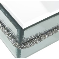 Jewelry box Alexandra House Living Grey Crystal Mirror 15 x 6 x 15 cm