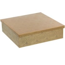 Decorative box Alexandra House Living Multicolour Wood 19 x 6 x 19 cm