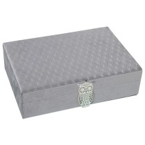 Jewelry box Alexandra House Living Grey Textile 28 x 7 x 20 cm