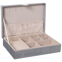 Jewelry box Alexandra House Living Grey Textile 28 x 7 x 20 cm