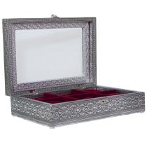 Box for watches Alexandra House Living Black Silver Metal 20 x 28 x 20 cm