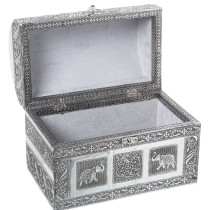 Box-Schmuckkästchen Alexandra House Living Silberfarben Metall 25 x 18 x 15 cm