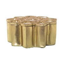 Dekorative Box Alexandra House Living Gold Kunststoff 18 x 8 x 18 cm