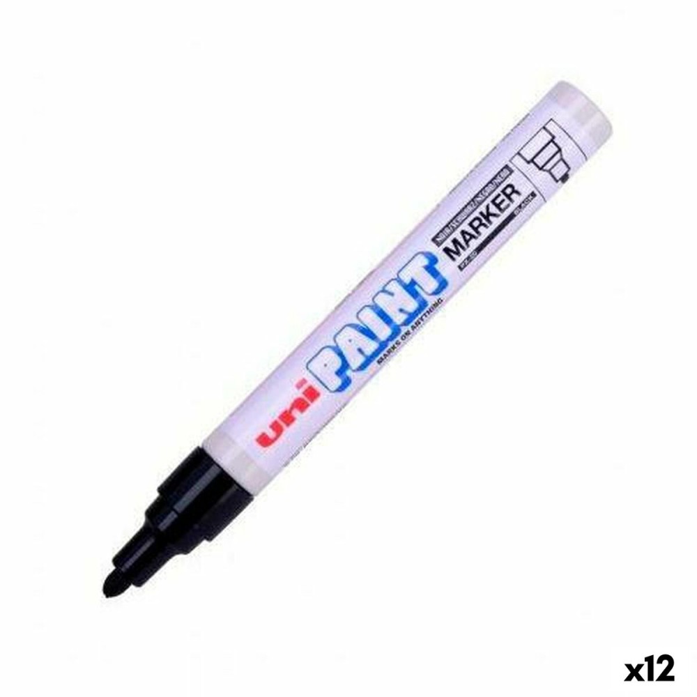 Dauermarker Uni-Ball PX-20 Schwarz (12 Stück)