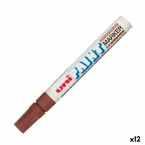 Permanent marker Uni-Ball PX-20 Brown (12 Units)