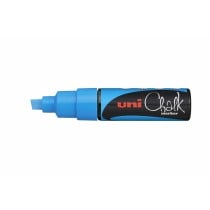 Liquid chalk marker Uni-Ball PWE-8K Blue Light Blue (6 Pieces) (6 Units)