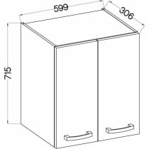 Meuble de cuisine Gris 60 x 31,6 x 72 cm