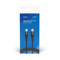 Kabel USB C Savio CL-159 Schwarz 1 m