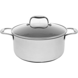 Kochtopf mit Deckel Kohersen 71104 Silberfarben Edelstahl Aluminium Ø 24 cm 4,9 L