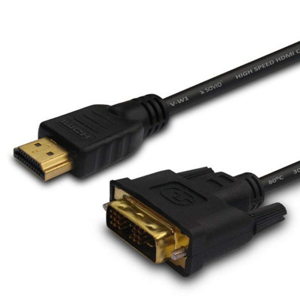 Câble HDMI vers DVI Savio cl-139 Noir 1,8 m