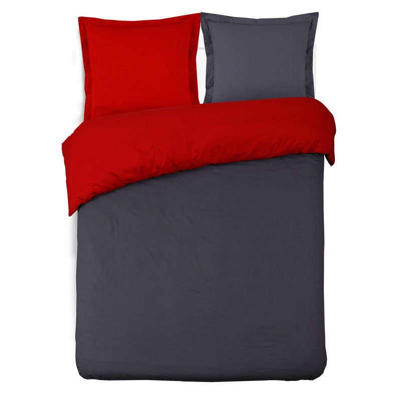 Duvet cover set Vision Dream Red Anthracite Dark grey 220 x 240 cm