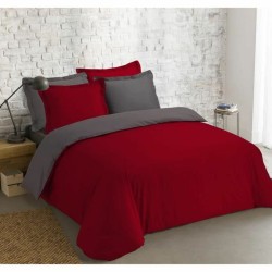 Duvet cover set Vision Dream Red Anthracite Dark grey 220 x 240 cm