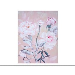 Painting Romimex Pink Canvas Roses 60 x 80 x 3 cm