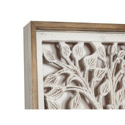 Wall Decoration Romimex White Natural MDF Wood 60 x 60 x 4 cm