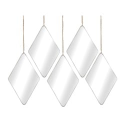 Mirror Set Romimex Silver polystyrene 17 x 27 x 1 cm 5 Pieces