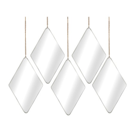 Mirror Set Romimex Silver polystyrene 17 x 27 x 1 cm 5 Pieces