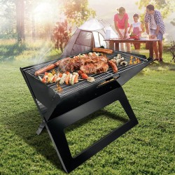 Coal Barbecue with Wheels Feel Maestro MR-1011 Black Metal