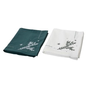 Table Runner Decoris White Green Christmas 40 x 140 cm