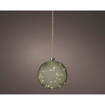 Christmas Bauble Lifetime Green Jute Crystal Ø 20 cm For hanging MicroLED