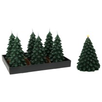 LED Candle Lifetime Dark green Christmas Tree 19 cm Flame effect