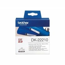 Papier Continu pour Imprimantes Brother DK22210 29 x 30,48 mm Blanc 29 mm