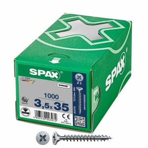 Schraubenkasten SPAX Wirox Z2 Flacher Kopf 3,5 x 35 mm 1000 Unidades