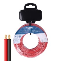 Flat parallel cable EDM 28705 Black Red 5 m 2 x 1 mm